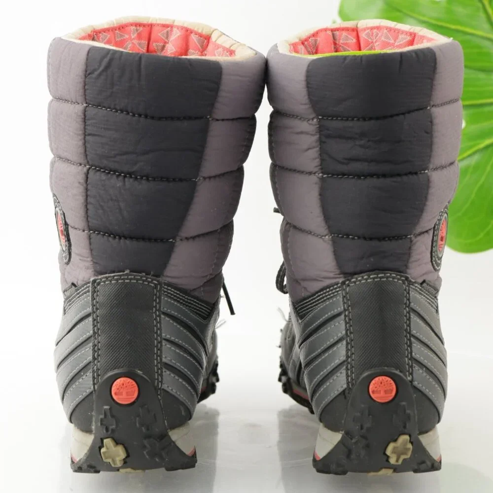 Timberland Womens Winter Boot Size 8.5 Waterproof Gray Quilted‎ Insulated Snow
